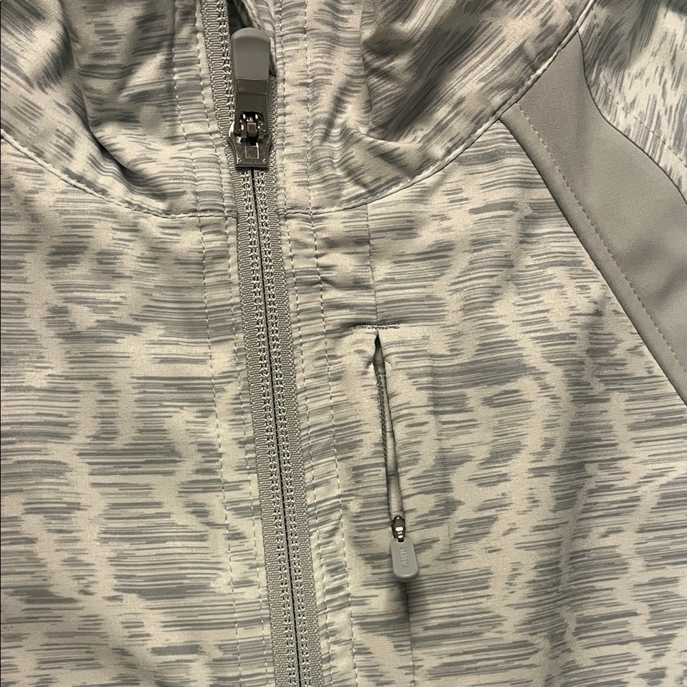 Athleta Patterned Gray Sport Jacket - image 5